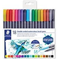 STAEDTLER Design Journey 3001 TB18. Rotuladores acuarelables de doble punta. Caja con 18 marcadores- Multicolor